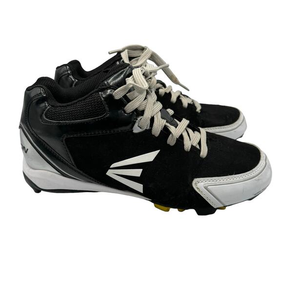 Easton Elite Mid-Top Baseball Cleats, Size 9.5, Black & White Athletic Shoes - Picture 2 of 9